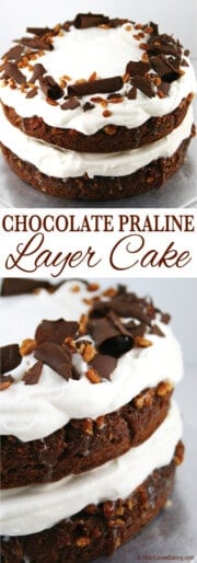 Chocolate Praline Layer Cake - Mom Loves Baking