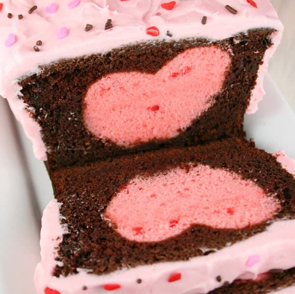 Hidden Heart Bundt Cake (made with a cake mix!) - In Fine Taste