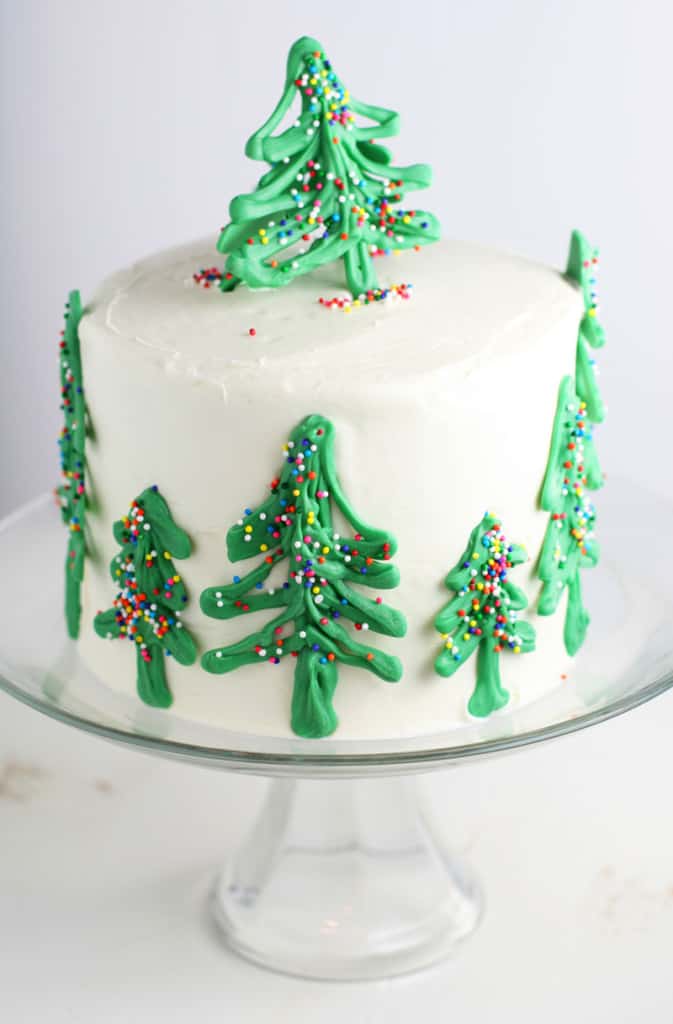 Chocolate Christmas Tree Cake - Mom Loves Baking