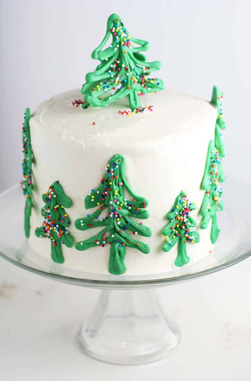 Chocolate Christmas Tree Cake - Mom Loves Baking