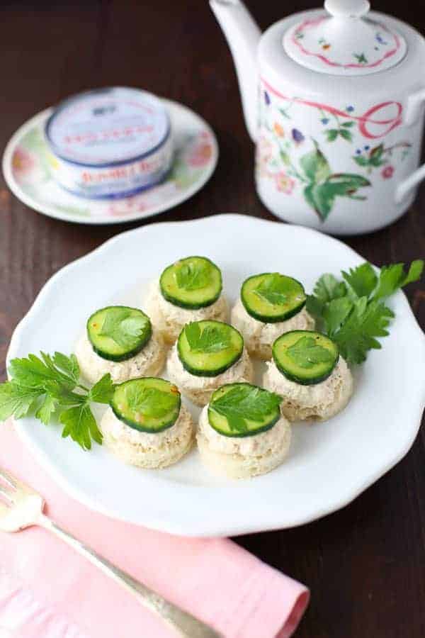 Tuna Cucumber Tea Sandwiches - Mom Loves Baking
