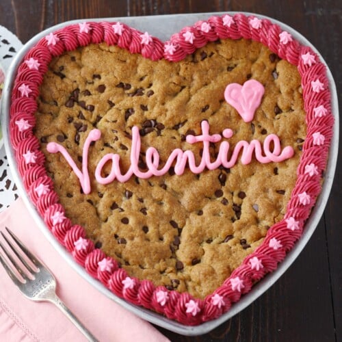 DIY heart cookie cake pan ✨life hack✨💗 #baking #valentinesday #recipe, cookie  cake recipe