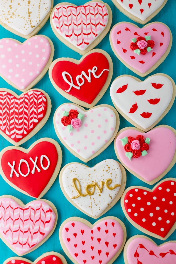 Valentine's Day Sugar Cookies - Mom Loves Baking
