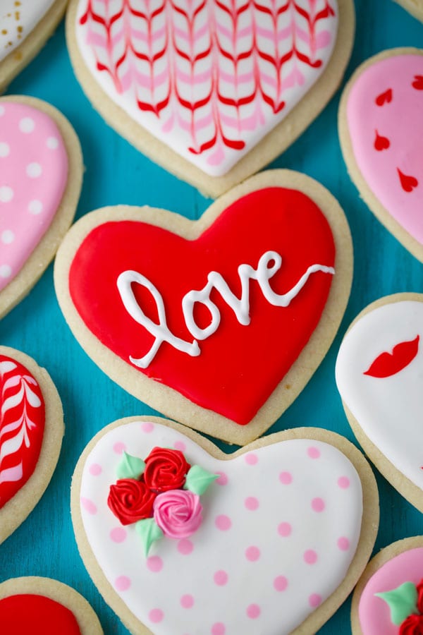 Valentine's Day Sugar Cookies - Mom Loves Baking