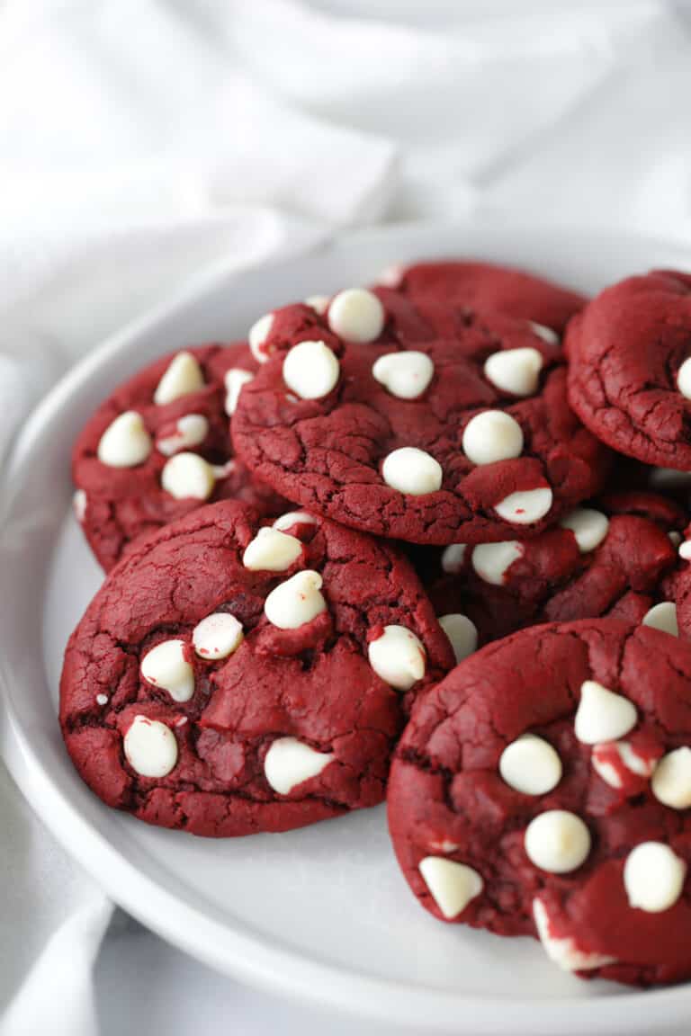 Red Velvet Cake Mix Cookies - Mom Loves Baking