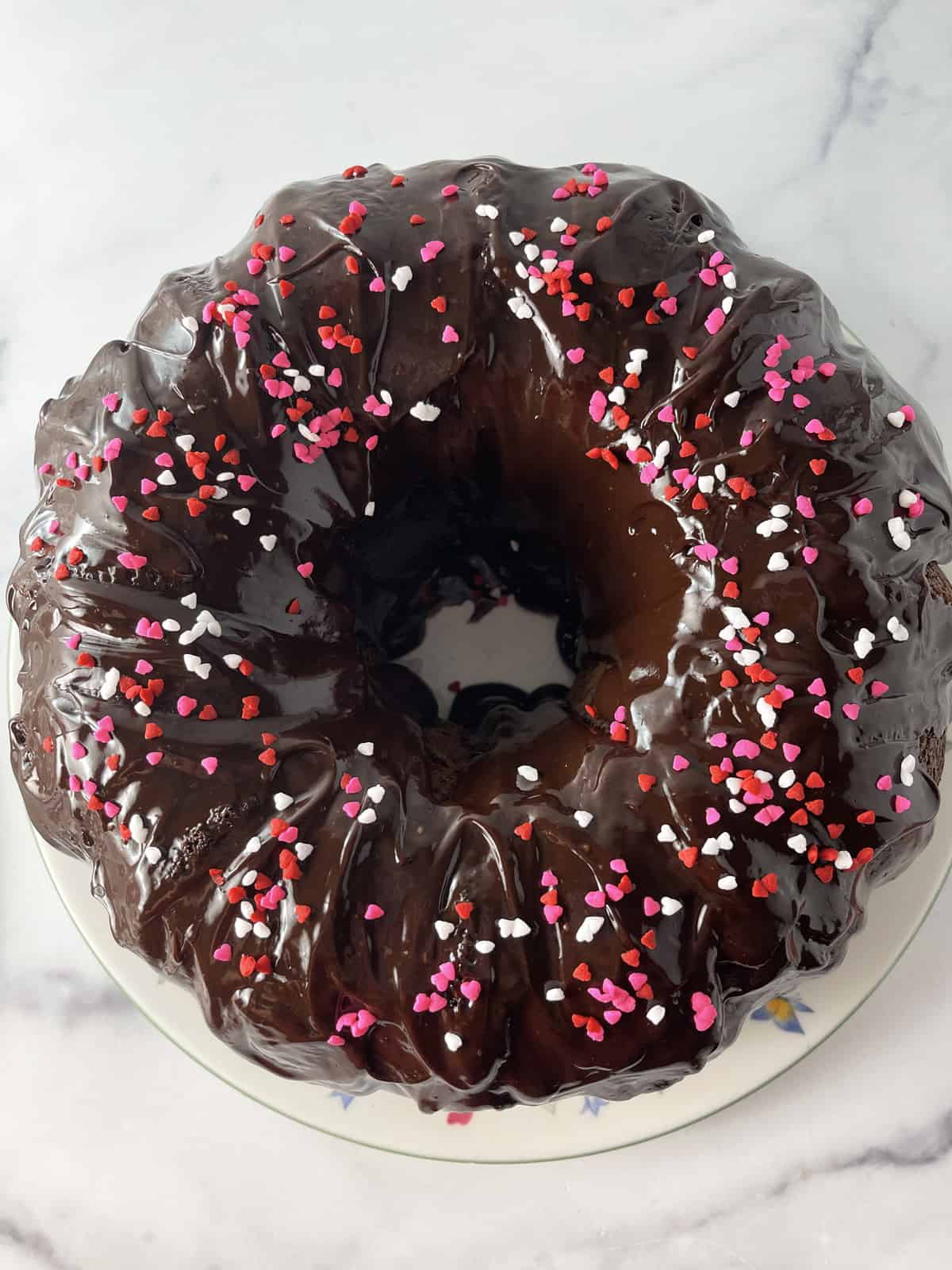 Chocolate Chip Double Bundt Cake - Sprinkle Bakes