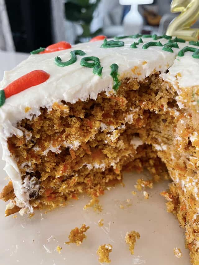 Easy Homemade Carrot Cake with Cream Cheese Frosting - Mom Loves Baking