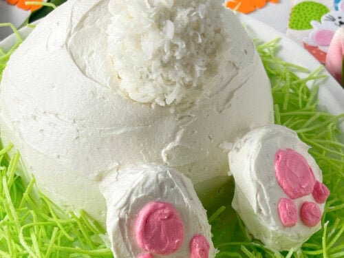 Easy Bunny Butt Cake with Strawberry Fruit Filling