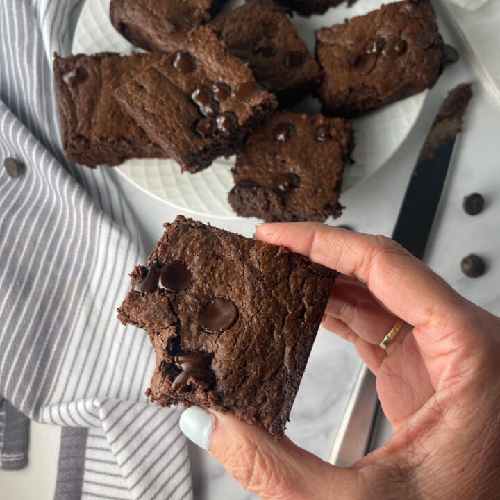 Yummy high protein brownie with bite.