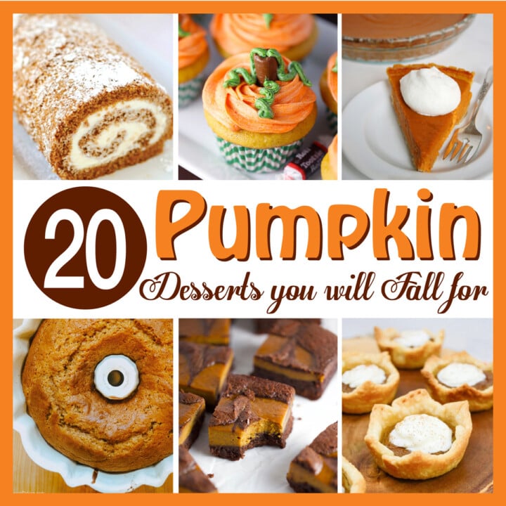 20 easy and irresistible pumpkin desserts.