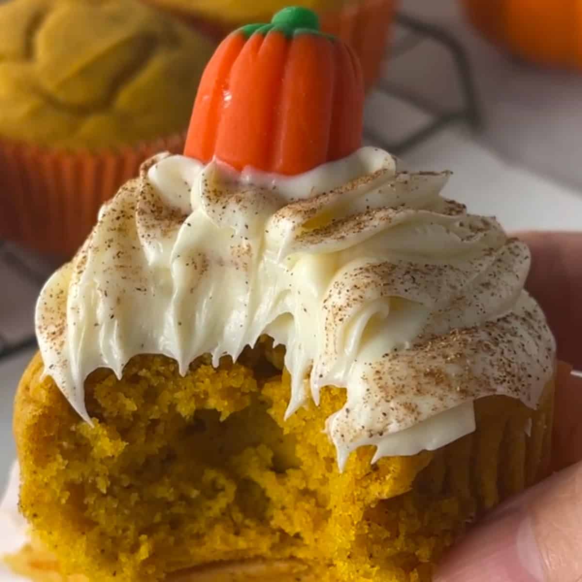 Yummy pumpkin cupcakes.