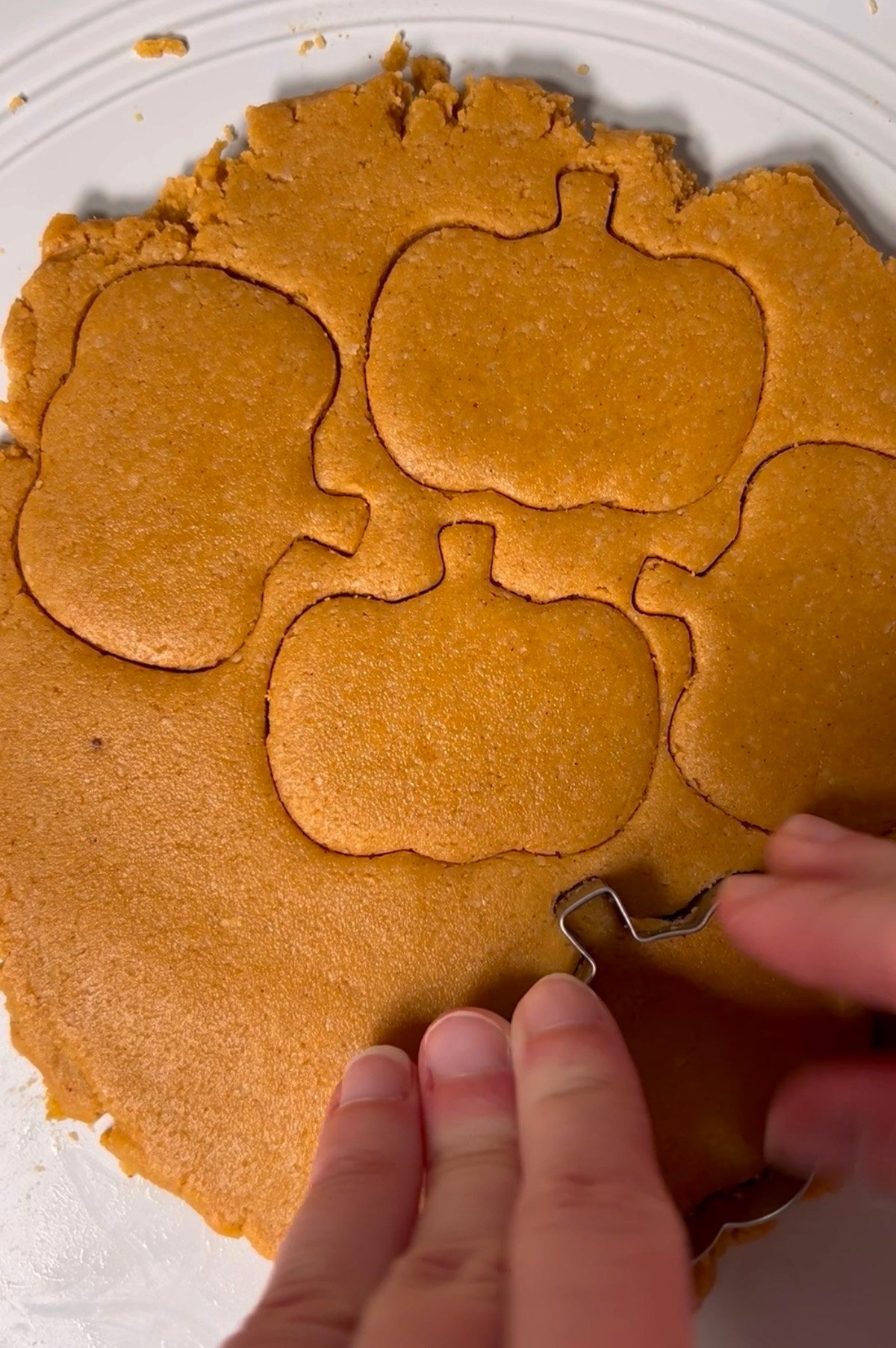 Rolling out peanut butter dough for pb cups.